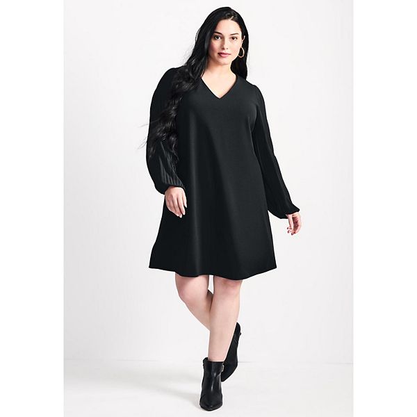 

Женское платье-сорочка Paloma с рукавами-фонариками plus size Avenue, Black