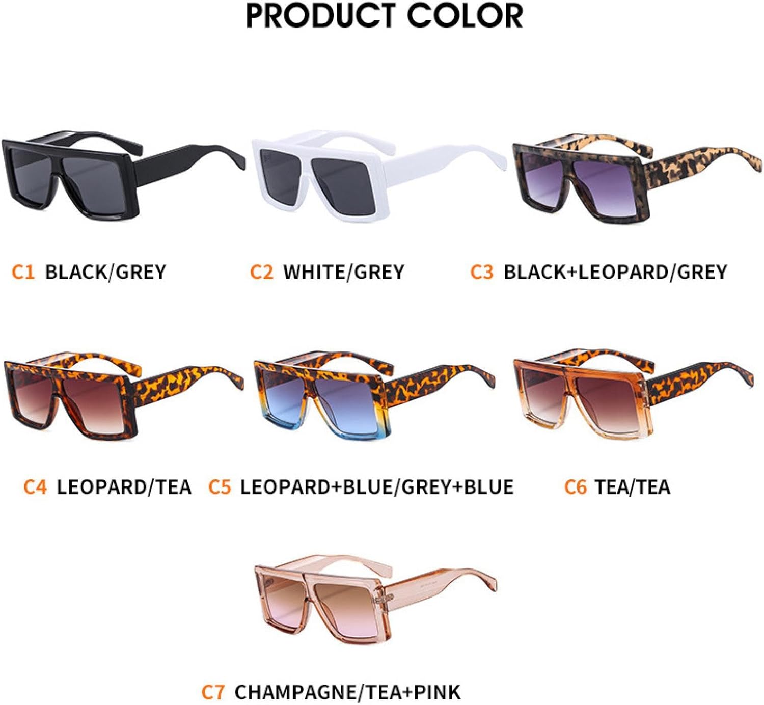 

Модные солнцезащитные очки большого размера для женщин, винтажные очки в крупной оправе для мужчин, солнцезащитные очки с защитой от УФ-излучения UV400 TKKTLLT, Champagne