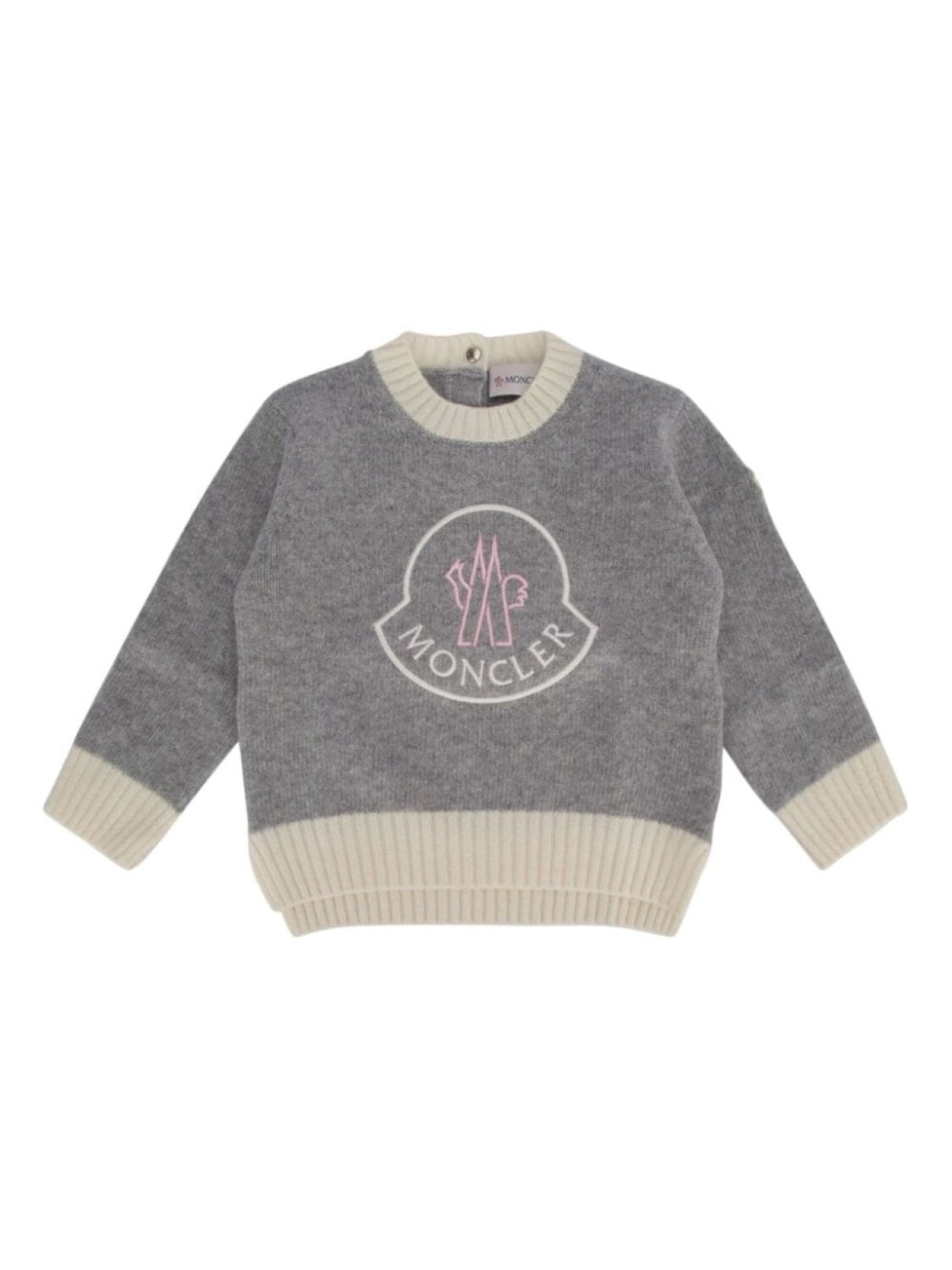 

Moncler Enfant свитер с вышитым логотипом, серый