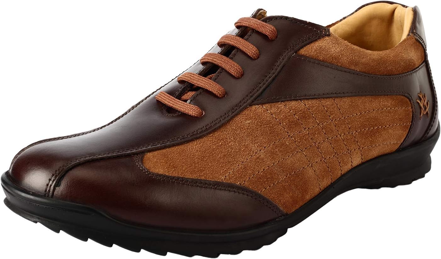 

Мужские повседневные кроссовки на шнуровке LIBERTYZENO из натуральной кожи с амортизирующей стелькой для взрослых, к Рождеству, коричневый/бежевый