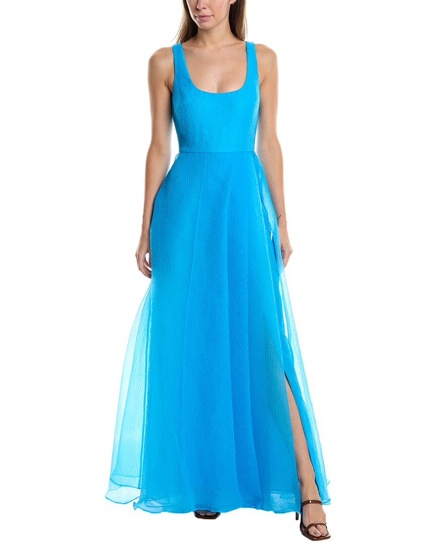 

Платье из органзы ML Monique Lhuillier Clara, синий