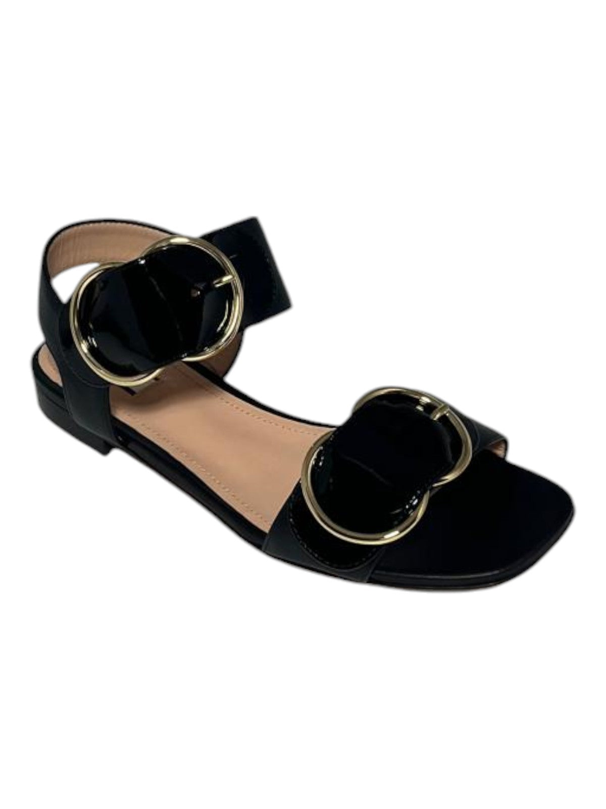 Женские сандалии Bally Casila 6225702 из черной кожи ягненка на плоской подошве — фото 2