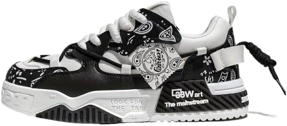 

Мужские модные кроссовки на платформе с шнуровкой для ходьбы, бега и повседневного стиля, скейт-ботинки Hhhchpm, черный