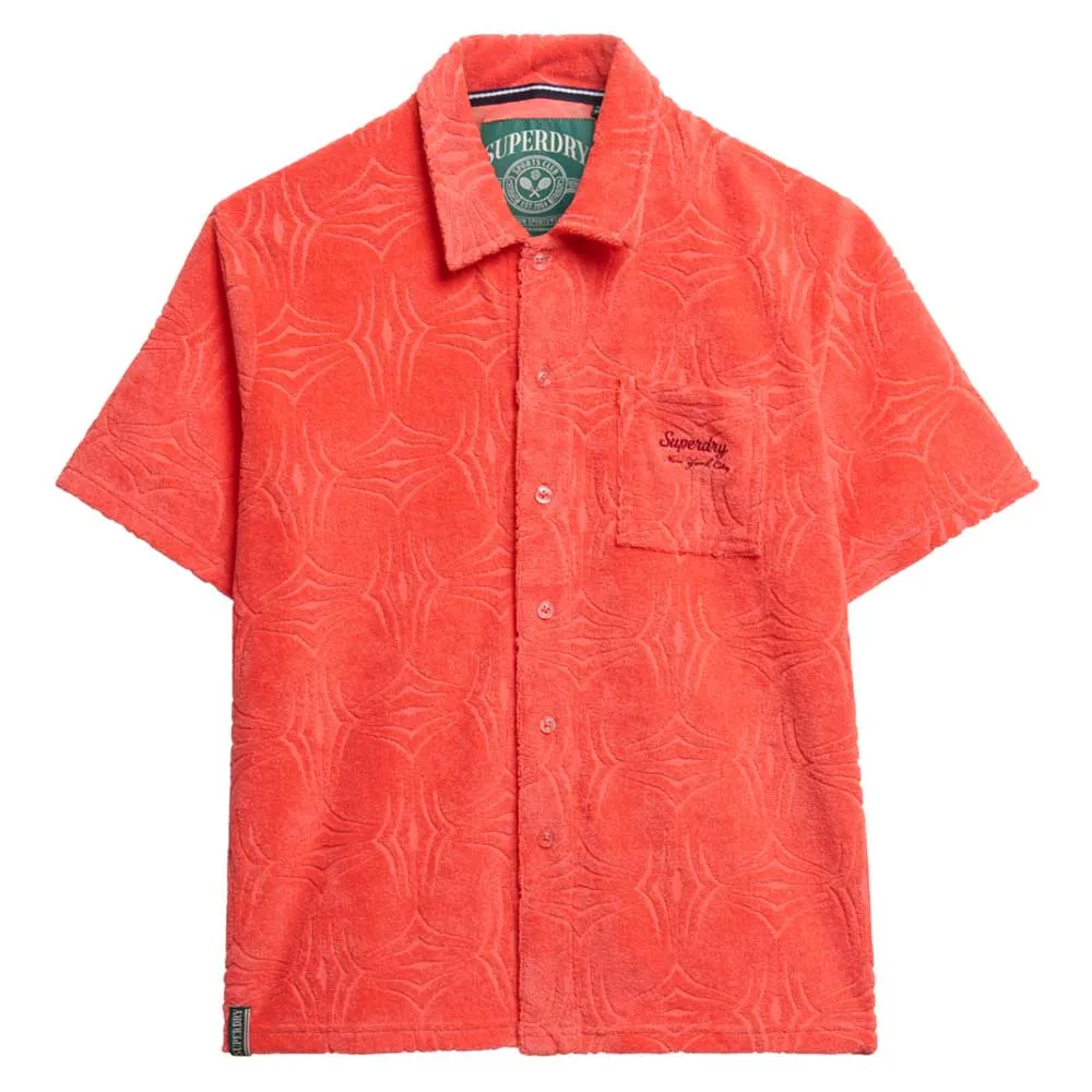 Рубашка с коротким рукавом Superdry Country Club Towelling, оранжевый — фото 2