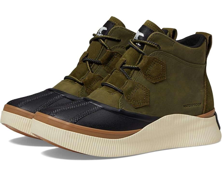 Ботинки женские Sorel Out N About IV Classic с логотипом, черный/зеленый