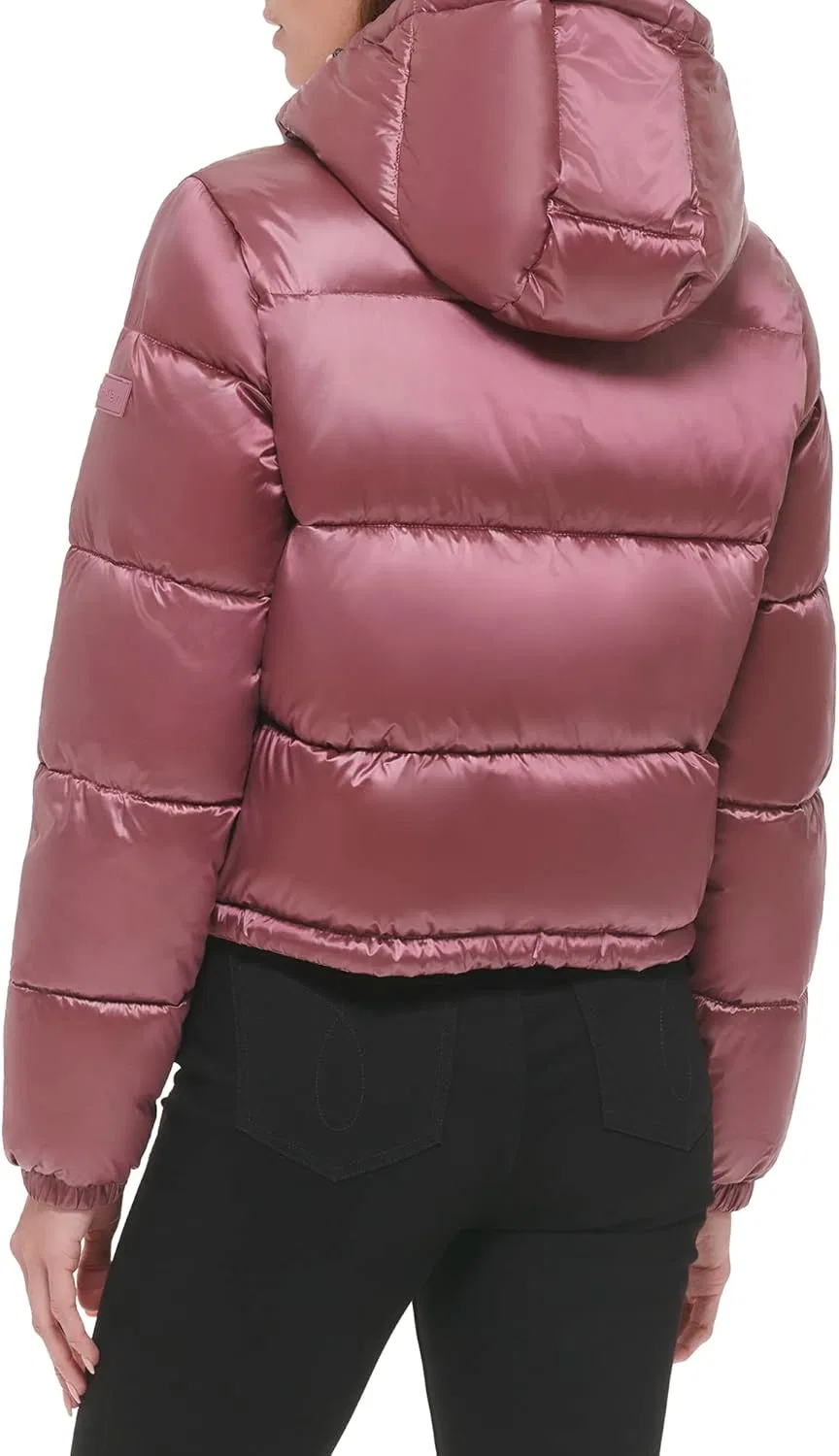 Куртка лёгкая утеплённая Calvin Klein Snap Pocket Pearlized Raspberry Wine — фото 3