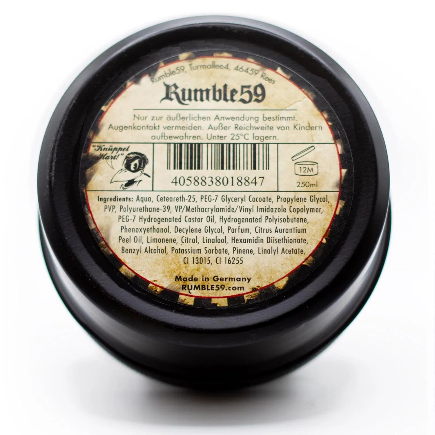 Мужская помада для волос Rumble59 с ароматом апельсина, 250 мл Schmiere Feinste Haar-Pomade — фото 2