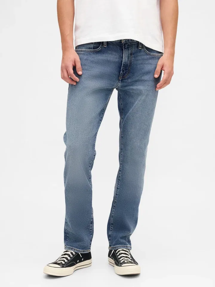 Джинсы slim fit, GAP, синий