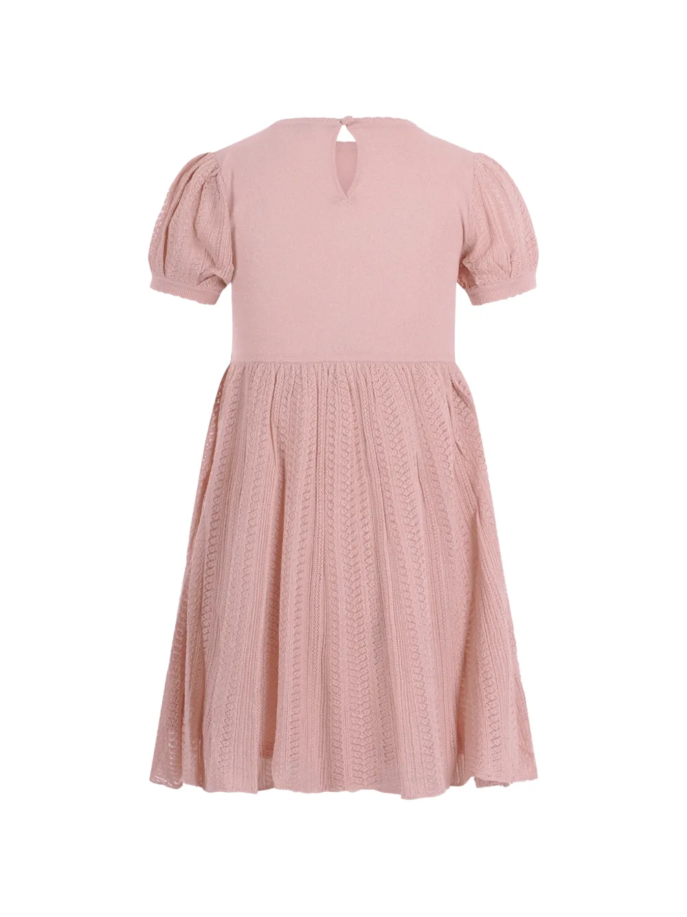 Трикотажное платье с объемными рукавами Emporio Armani Kids, розовый — фото 2
