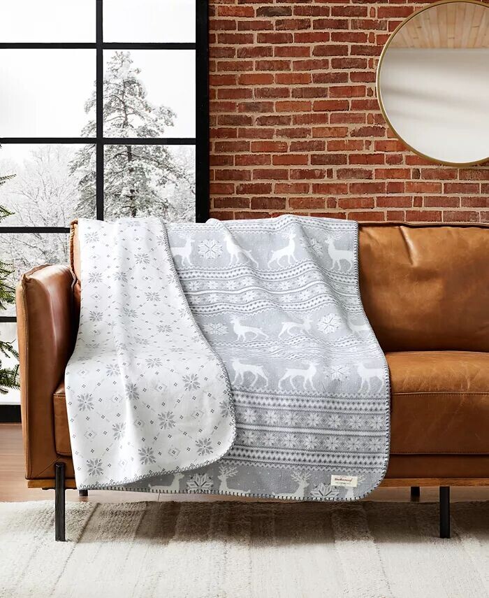 

Двусторонний плед в клетку, 50 x 70 дюймов Weatherproof, серый
