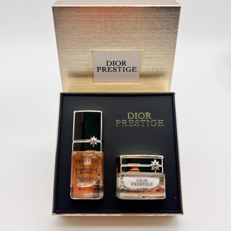 Подарочный набор Dior Prestige: сыворотка La Micro-Huile de Rose + крем La Crème, 5 мл + 5 мл — фото 3