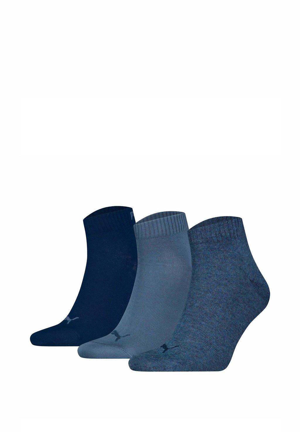 

Носки UNISEX QUARTER 3ER PACK - PLAIN LOGO Puma, синий
