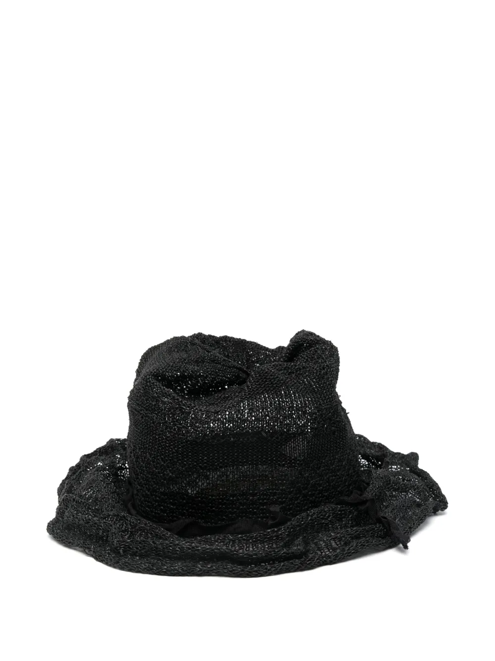 

Плетеная шляпа-федора Yohji Yamamoto, черный