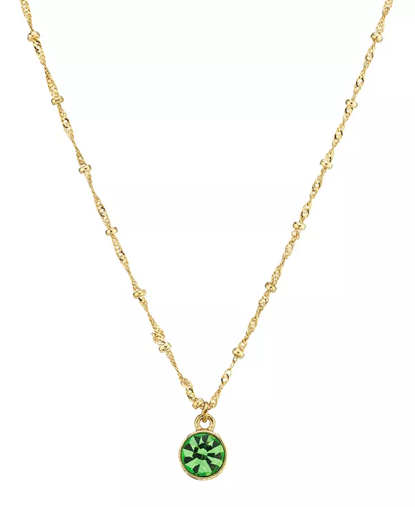 

Ожерелье с подвеской, покрытой 14-каратным золотом 2028, green