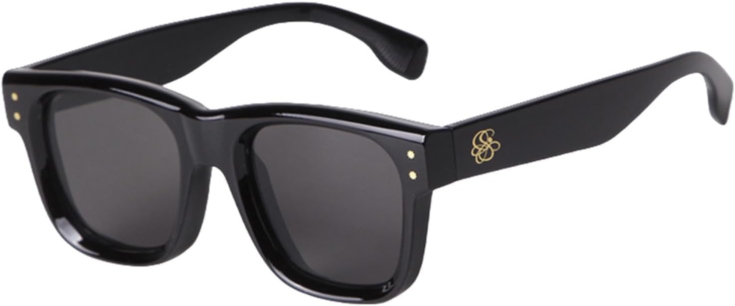 

Модные квадратные солнцезащитные очки с заклепками для мужчин, защита от УФ-излучения UV400, винтажные, светло-зеленые, трендовые женские солнцезащитные очки WNCKSQ, C1 Black