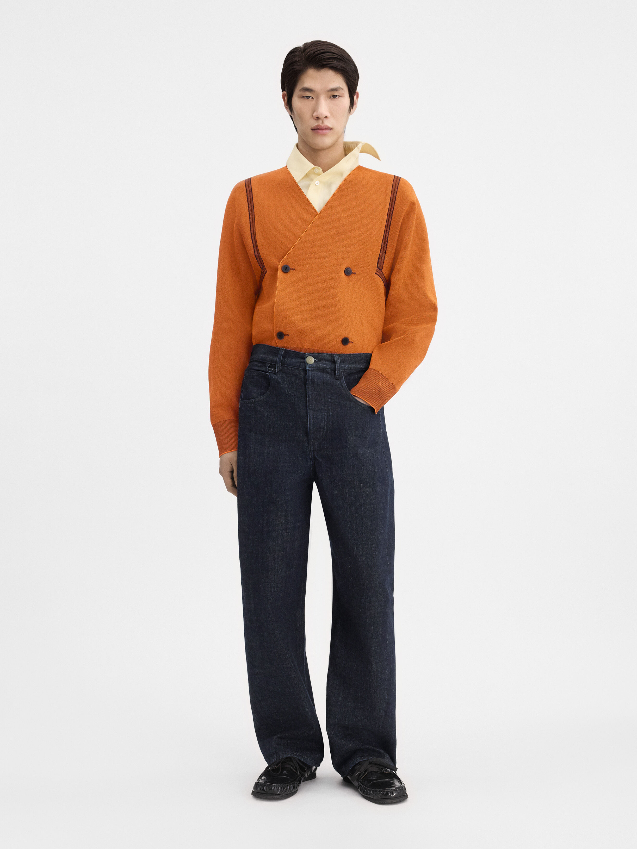 

Изогнутые джинсы JACQUEMUS The Mirada de-Nîmes denim pants, темно-синий