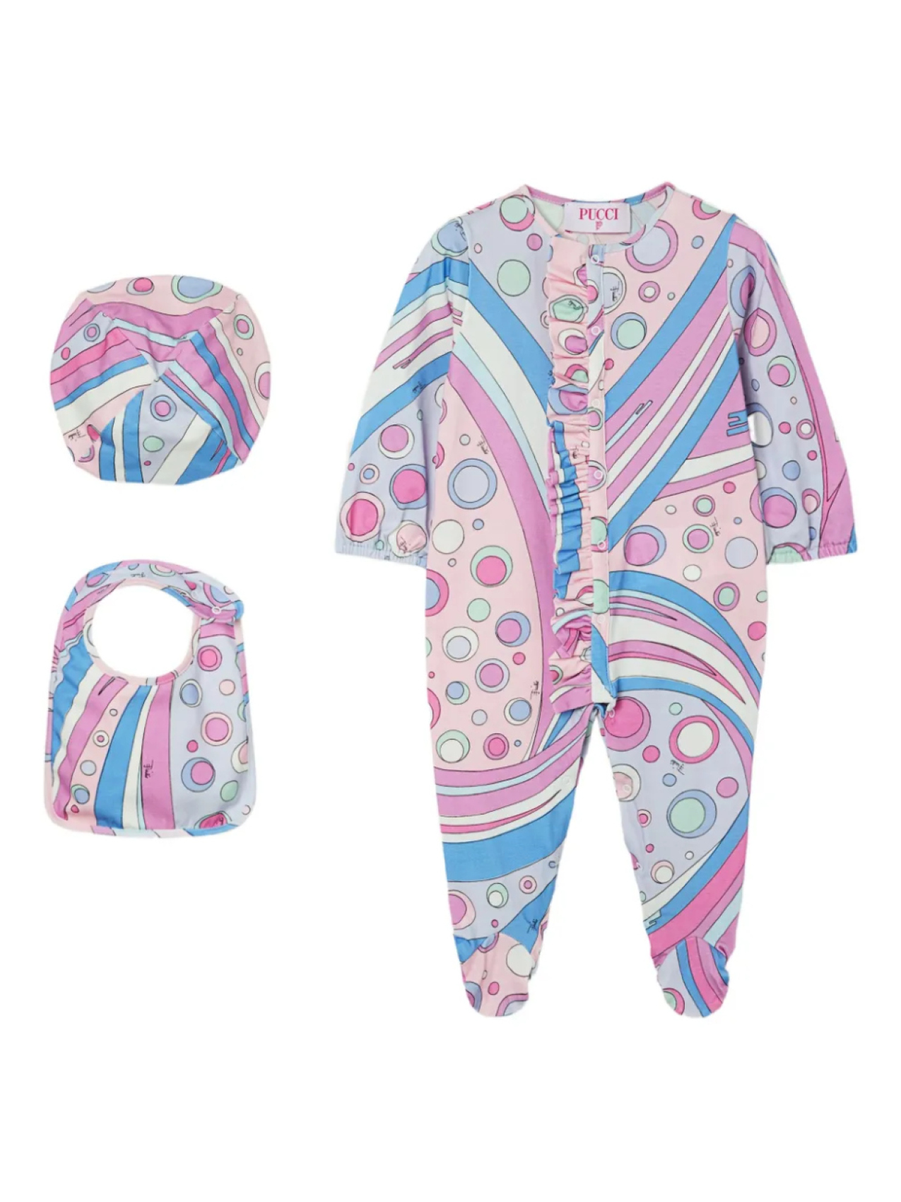 

Пижамный комплект с принтом Фонтане PUCCI Junior, розовый