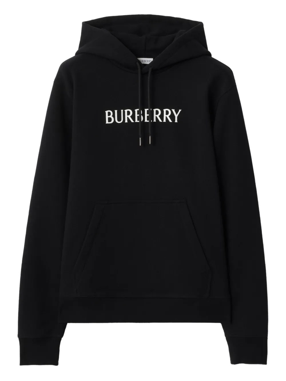 

Хлопковый худи с логотипом Burberry, черный