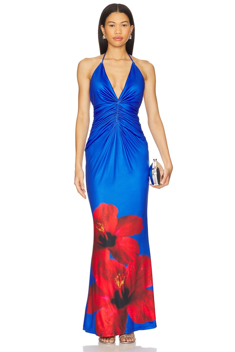 

Длинное платье Primrose от Runaway The Label, blue hibiscus