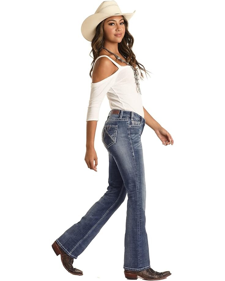 

Джинсы Rock and Roll Cowgirl Mid-Rise in Royal W13540, цвет Royal