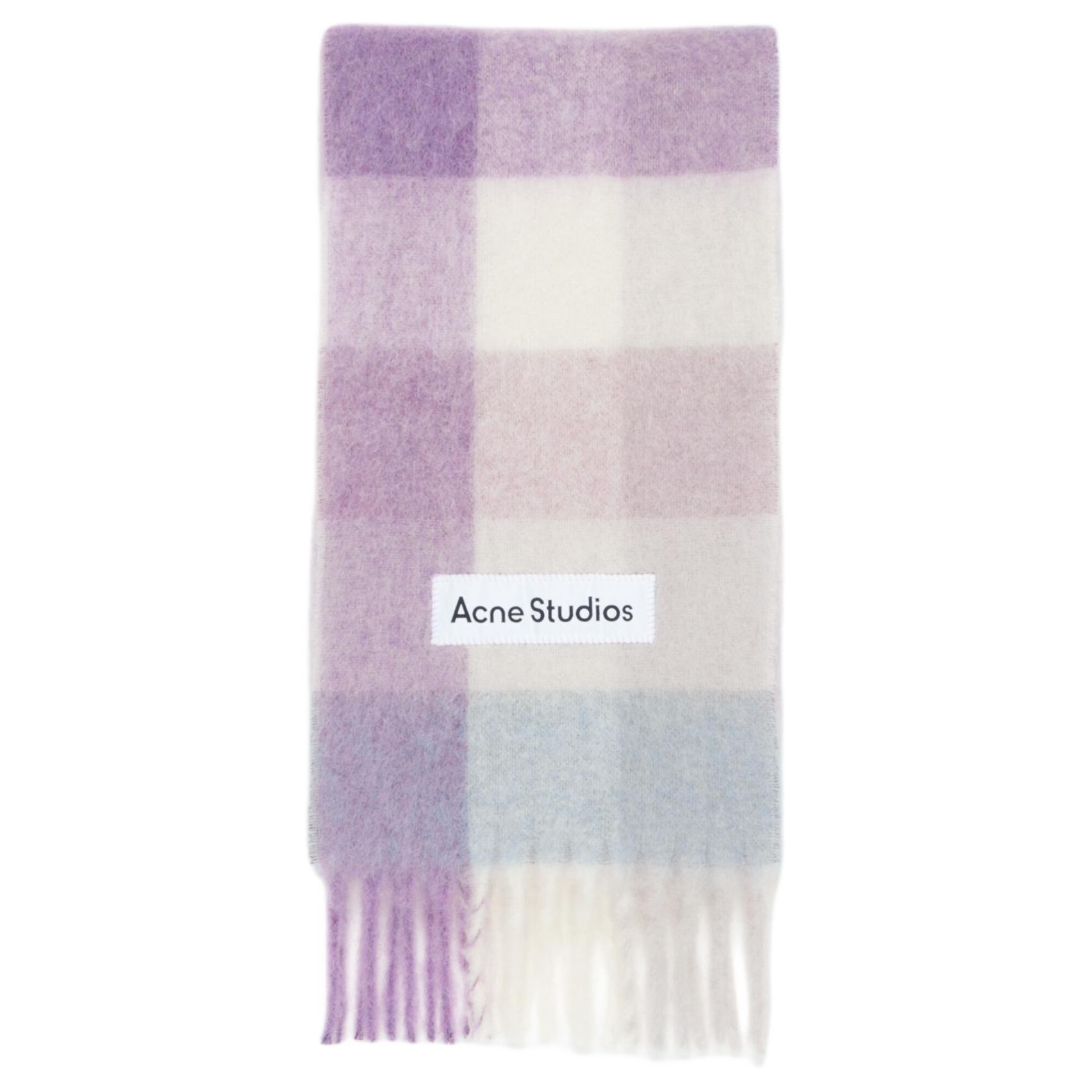 

Acne Studios Шарф с клетчатым логотипом, Light Purple