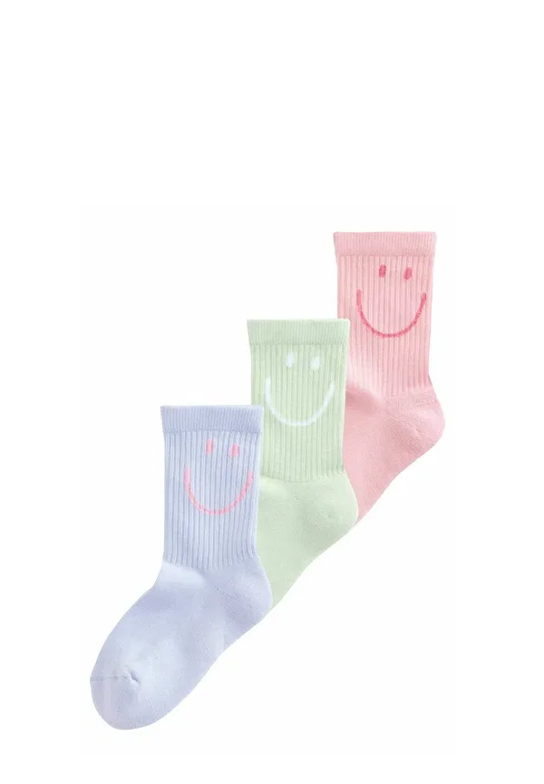 Носки Next, 3 pack, розовый/фиолетовый и зеленый