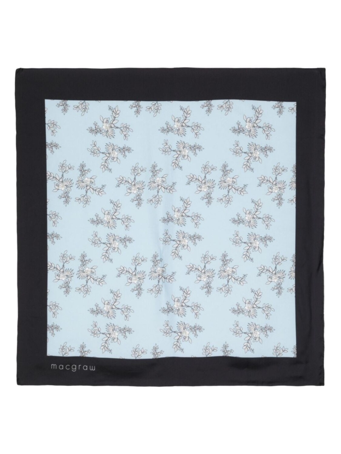 

Macgraw floral-print silk scarf, синий