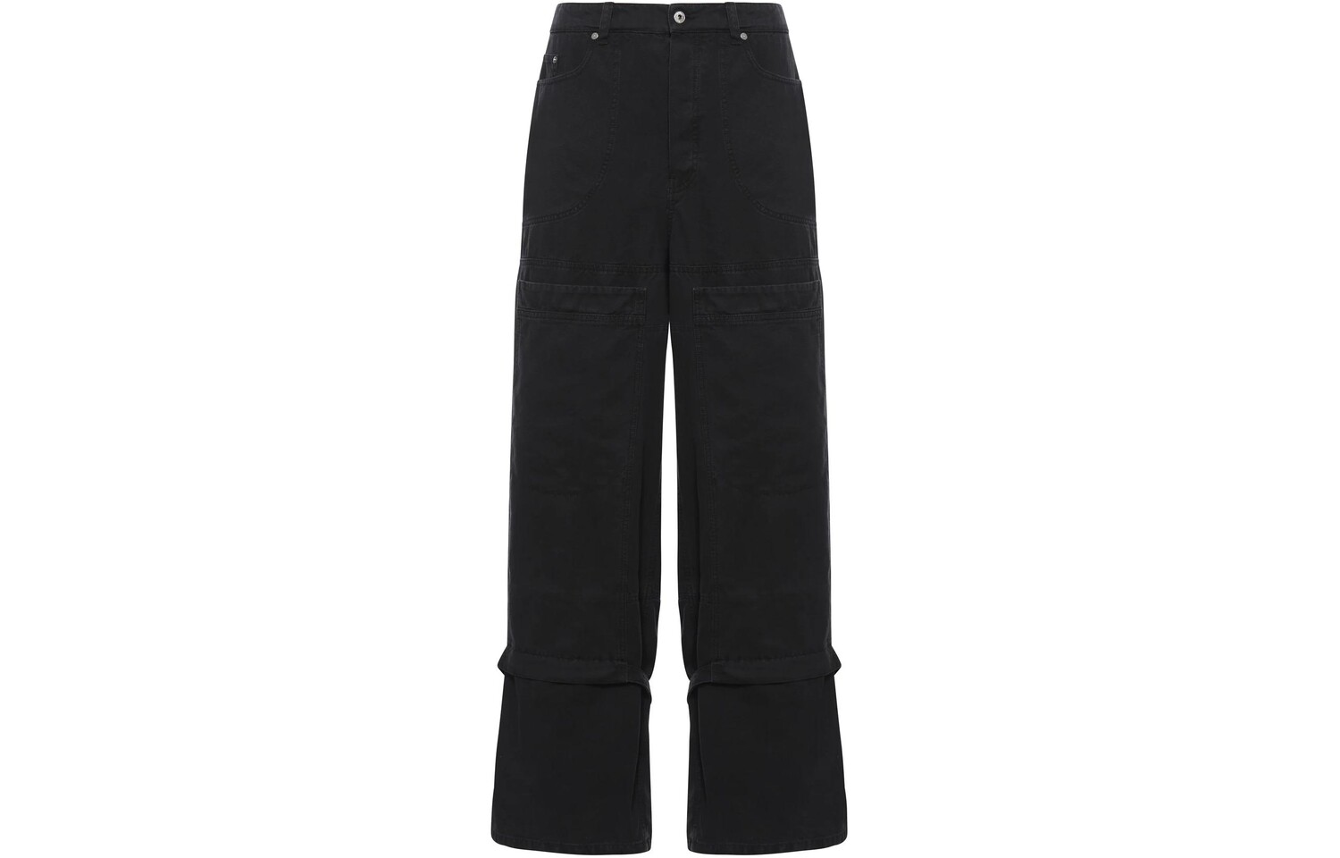 

Плотницкие брюки из парусины с отделкой ремешками Off-White, черный