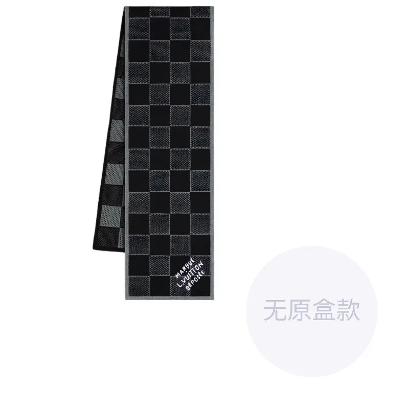 

LOUIS VUITTON Шерстяной вязаный шарф унисекс черный, Black