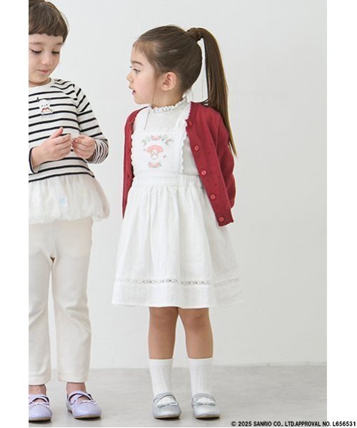 Юбка-комбинезон Petit Main, off white — фото 4
