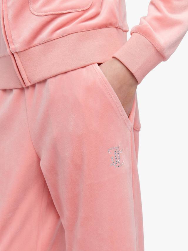 Детские велюровые прямые джоггеры Juicy Couture, Peach Blossom — фото 4