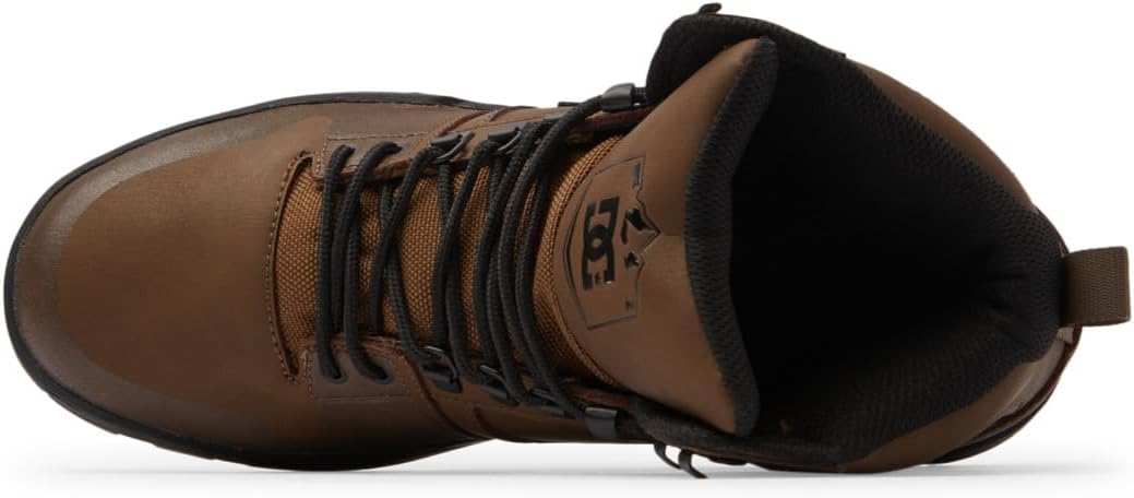 Мужские высокие водоотталкивающие кожаные ботинки DC Shoes Pure Hi-Water, темный шоколад — фото 4
