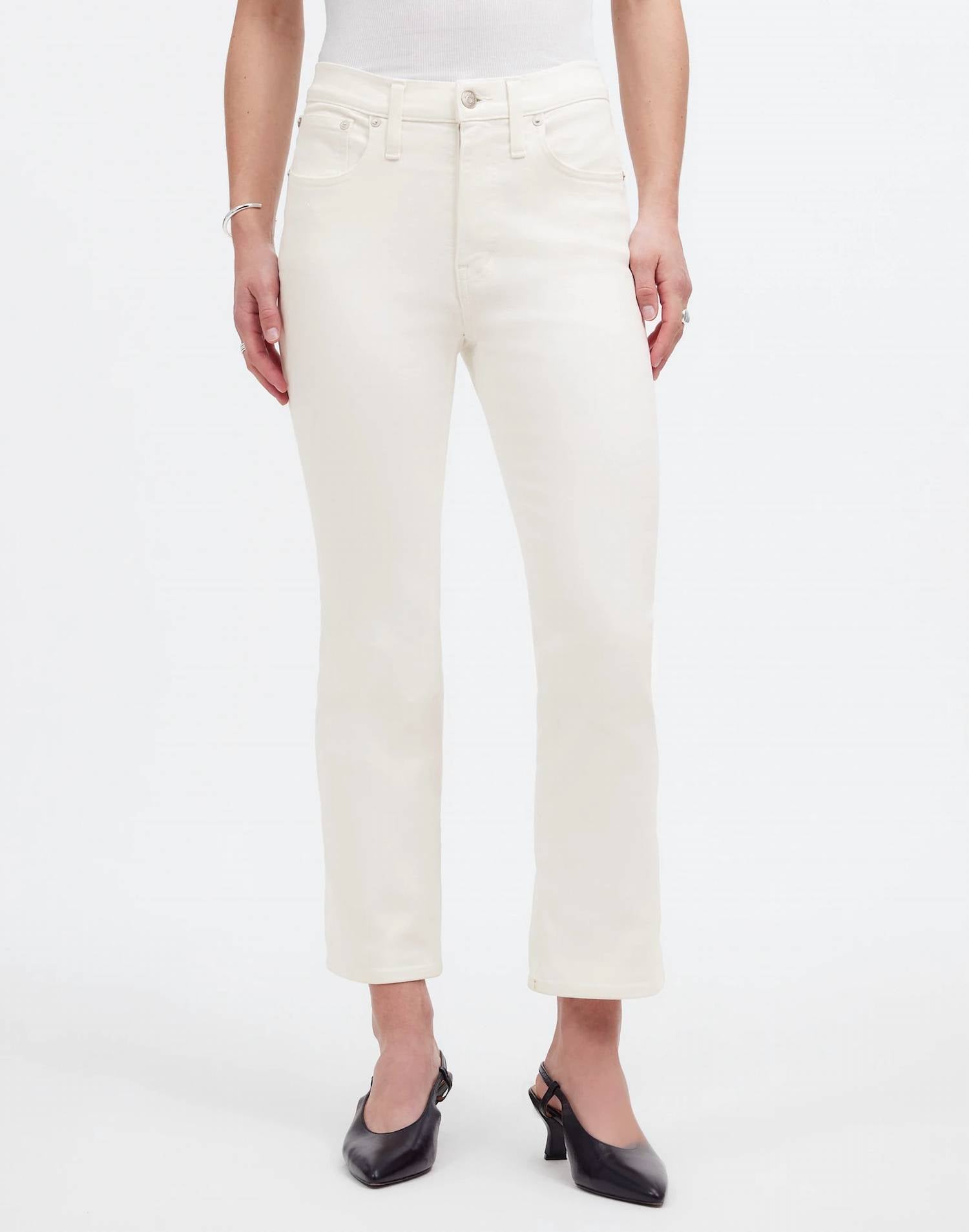 

Укороченные джинсы Kickout - Petite в чистом белом цвете Madewell