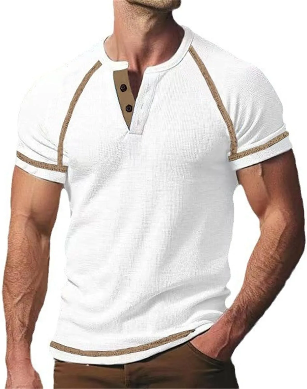 

Мужская футболка с круглым вырезом, Casual, свободный крой, летняя