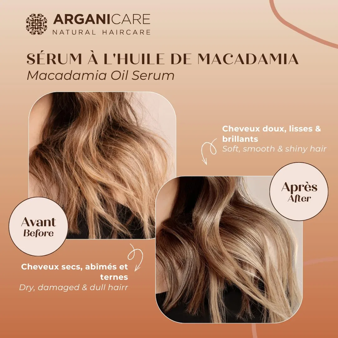 Сыворотка для волос ArganiCARE Macadamia для сухих и поврежденных волос 100 мл Arganicare — фото 3