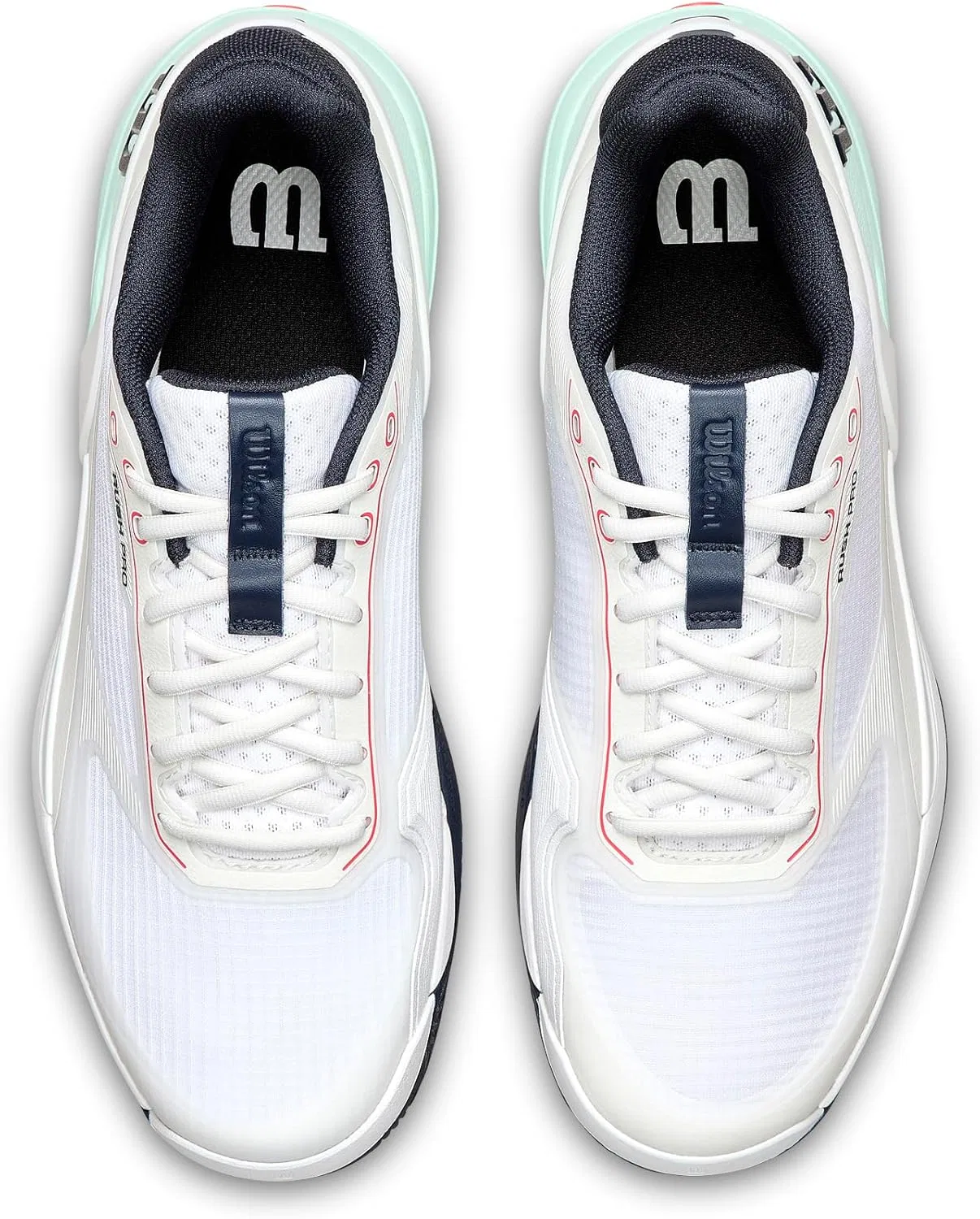 Кроссовки теннисные Wilson Rush Pro 5, White/Bay/Fiery Coral — фото 4