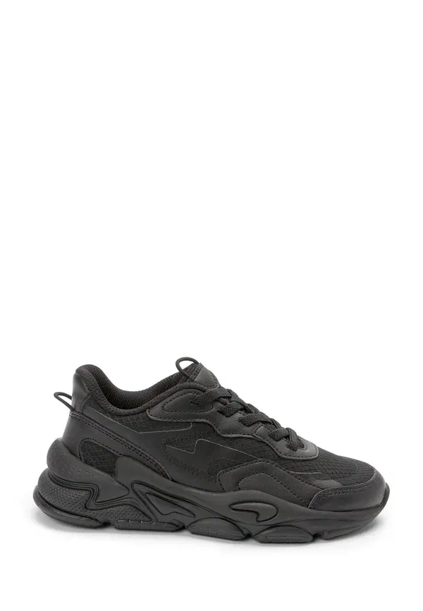 Кроссовки Next, black with black sole, черный с черной подошвой