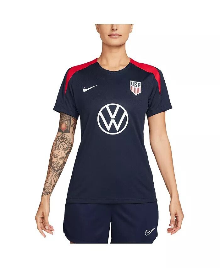 

Женский темно-синий топ USMNT 2024 Strike Performance Nike, синий