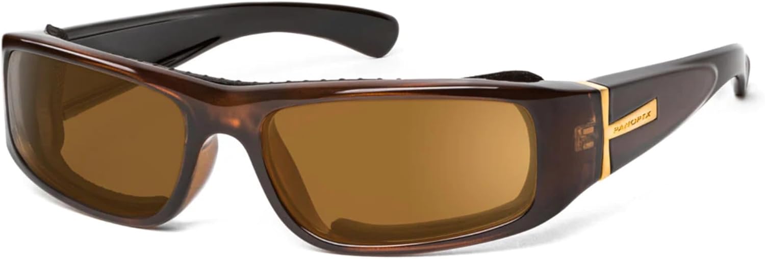 

7 солнцезащитных очков TYPHOON с мягкой подкладкой и защитой от ветра, для использования на открытом воздухе, 100% защита от UVA + UVB лучей 7 EYE, Crystal Caramel Frame/Sharpview Copper Lenses