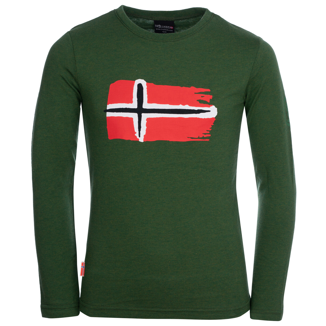 

Лонгслив Trollkids Kid's Oslo, цвет Forest Green