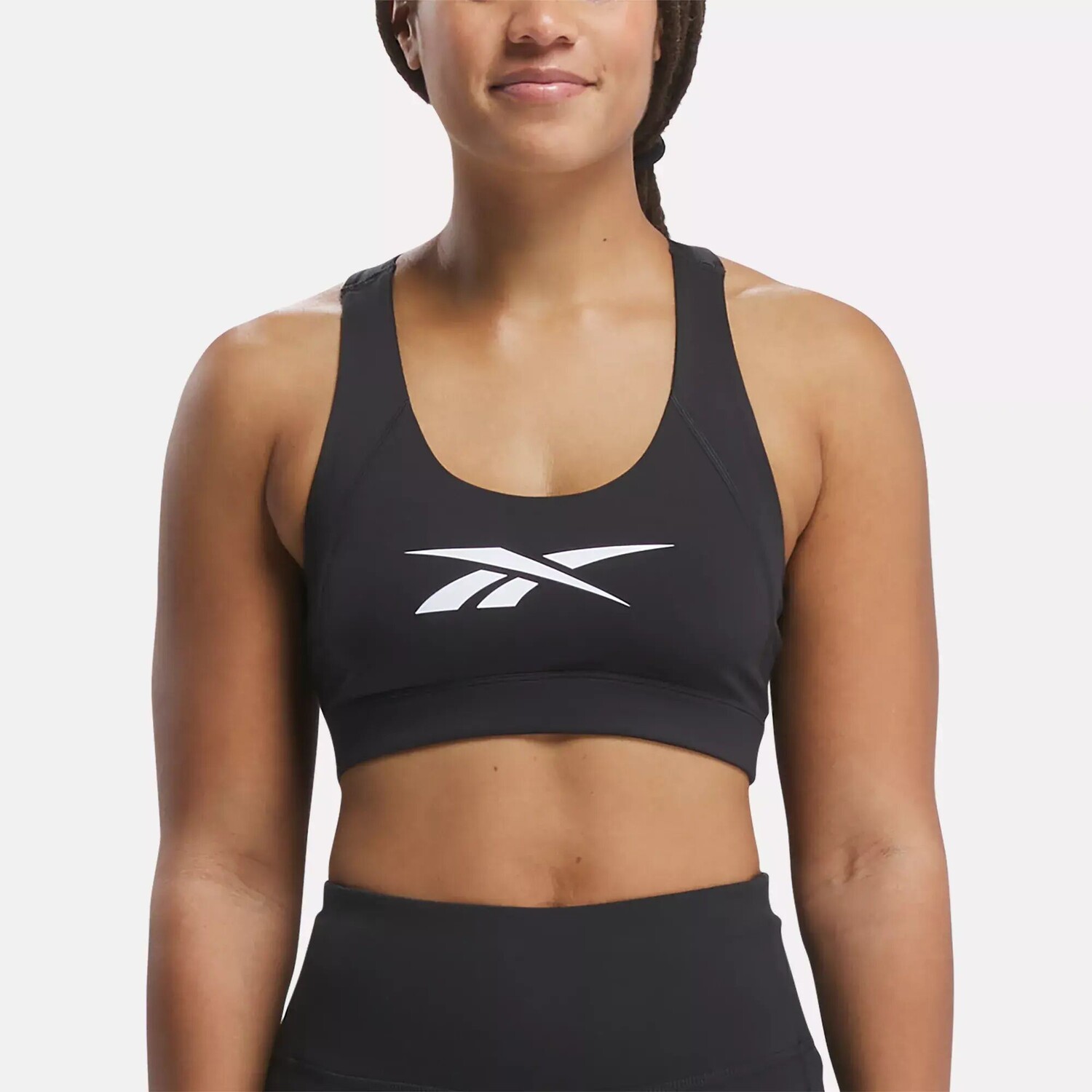 

Бюстгальтер с большим логотипом ID Train Reebok, черный