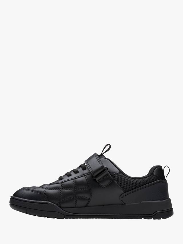 Кроссовки Clarks Laser Cross Youth Leather, кожаные, черные — фото 2