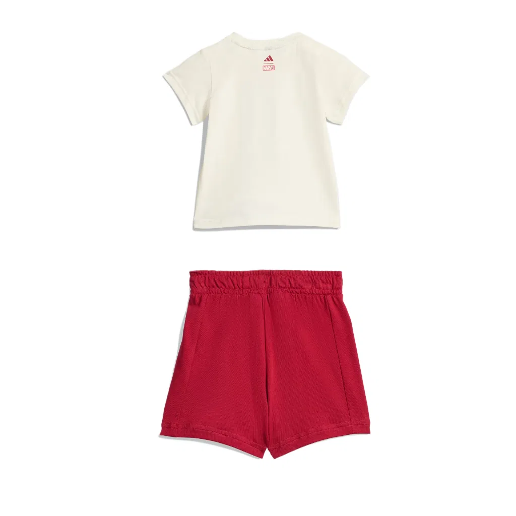 Детская спортивная одежда Casual с круглым вырезом Adidas, Ecru/Active Burgundy — фото 3