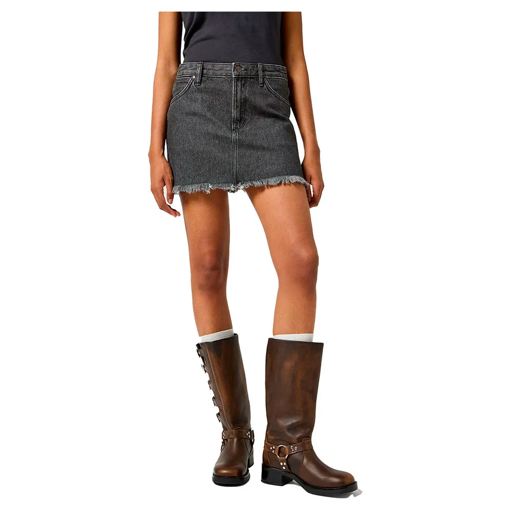 

Юбка Wrangler 112356384 denim, серый