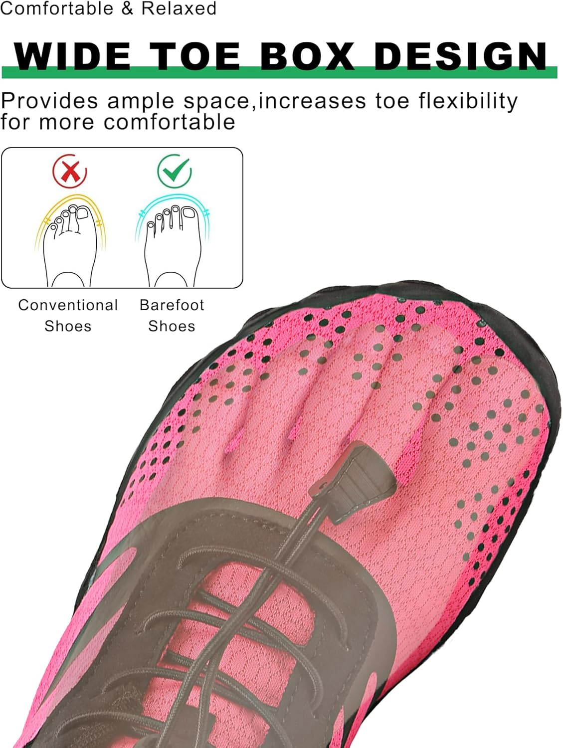 Минималистичные кроссовки для кросс-тренинга с широким носком, спортивный дизайн, для мужчин и женщин Todaysunny, розовый — фото 2