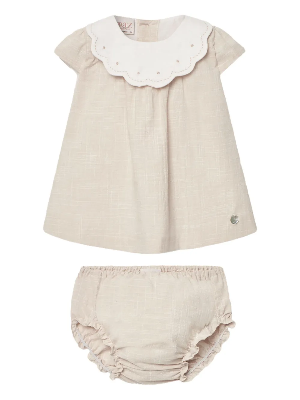 

Платье Scalloped-collar dress set Paz Rodriguez, нейтральный