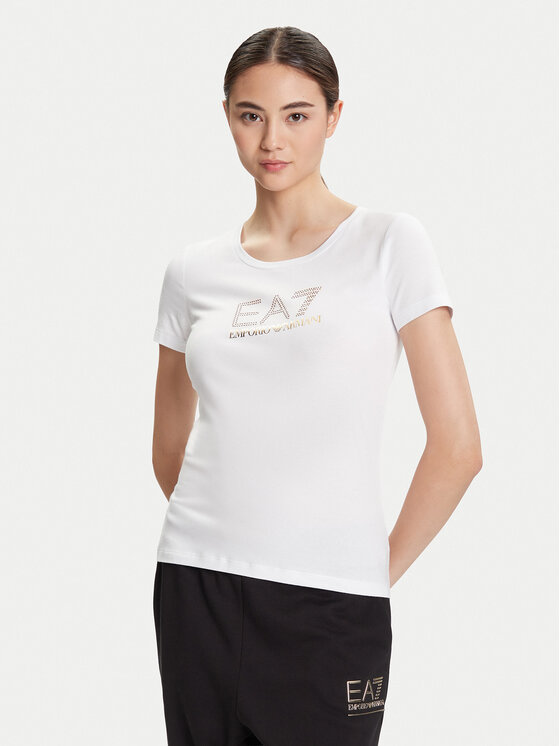 

Футболка skinny fit 8NTT67 TJDQZ 1100 Ea7 Emporio Armani, белый