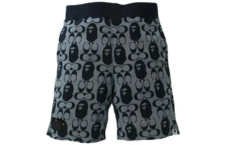 

Coach X Bape X Coach Collaboration Повседневные шорты для мужчин A Bathing Ape, черный