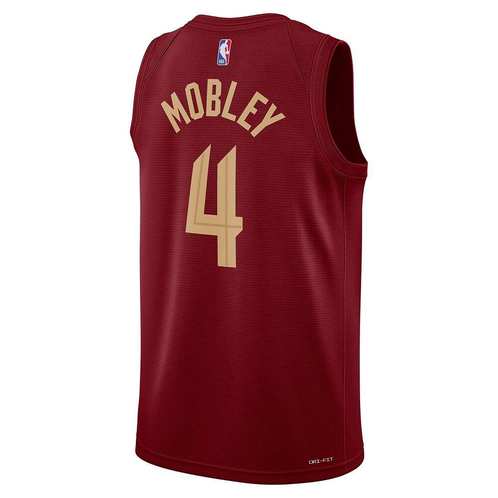Унисекс Джерси Nike Evan Mobley Burgundy Cleveland Cavaliers Swingman — Icon Edition, цвет Cav Med Re — фото 4