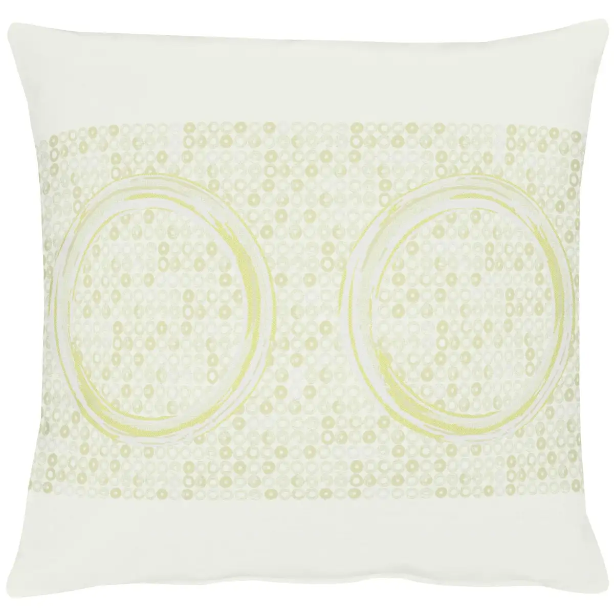 

APELT декоративная подушка "7904 Круги", чехол на подушку с наполнителем, 1 шт 45х45 см, белый/зеленый